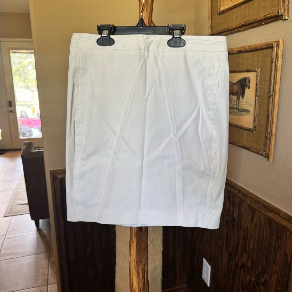 Banana Republic Cream Midi Skirt